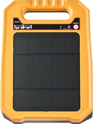 Produktbild von SucceBuy Solarbetriebenes Elektrozaungerät, 0,3 J, 8 kV, 3 km Reichweite, wetterfestes Zaun-Energizer-Set, 7 Tage Laufzeit, ideal für Tiere, Geflügel und Gartensicherung