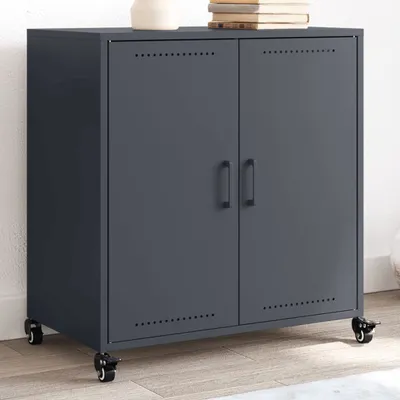 Zdjęcie produktu dla vidaXL Kredens stalowy antracyt 68x39x72 cm