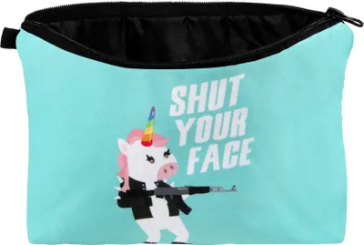 Produktbild von Leichte Kosmetiktasche Schminktasche mit Motiv , Farbe:Türkis