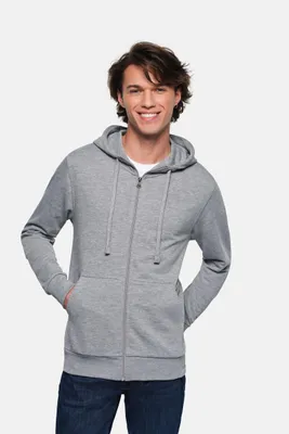 Image de VESTE A CAPUCHE - gris chiné - taille S
