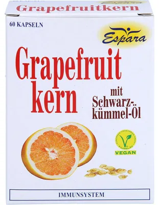 Produktbild von Espara Grapefruitkern mit Schwarzkümmel-Öl Kapseln, 60 St. Kapseln