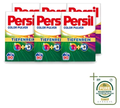 Produktbild von 6 x Persil Color Waschmittel Pulver für bunte Wäsche - Vorratspackung - 6 Stücke
