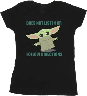 Obrázok produktu pre Star Wars - Dámske tričko "The Mandalorian Does Not Listen" BI50616 (S) (Black)