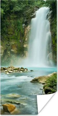 Produktbild von MuchoWow® Poster Dschungel - Natur - Wasserfall 20x40 cm - Plakat - Foto