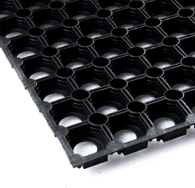 Zdjęcie produktu dla Czarna gumowa mata podłogowa, 50 x 100 cm, mata do użytku zewnętrznego i w ogrodzie