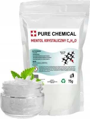 Produktbild von PURE CHEMICAL | Mentholkristalle  | für Sauna  | Kristalle  | 75 g
