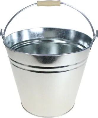 Produktbild von 1 Eimer Ø27xH23cm Übertopf Blech Metall Zink Blumentopf Pflanztopf Kübel