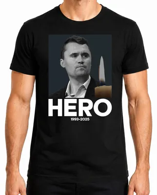 Obrázek produktu pro Charlie Kirk Hero Rest in Peace Republican Advisor President Pánské tričko, černá, M