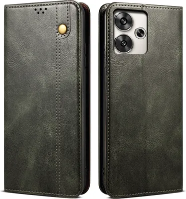 Obrázek produktu pro Pouzdro pro Xiaomi Redmi Turbo 3 kožené flip pouzdro peněženka s funkcí stojánku zelené