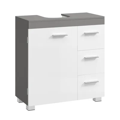 Produktbild von VASAGLE Waschbeckenunterschrank, Badezimmerschrank, 3 große Schubladen, 30 x 60 x 64 cm, Badschrank, 2 Fächer hinter der Tür
