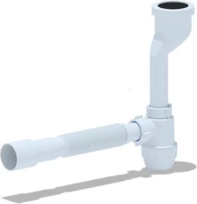Produktbild von Urinal Pissoir Siphon 32x40/50mm Sifon 32mm Flaschensiphon  flexibler Anschluss