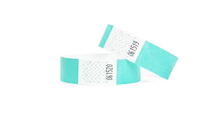 Produktbild von 200 tyvek armbänder türkis, Eintrittsbänder