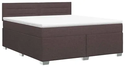 Produktbild von vidaXL Boxspringbett mit Matratze Dunkelbraun 180 x 200 cm Stoff
