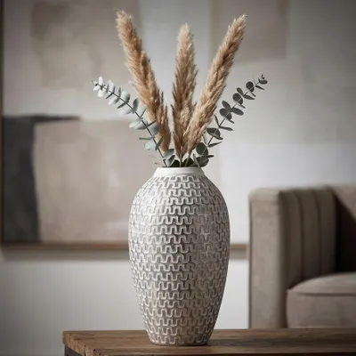 Immagine prodotto di Mauro Ferretti Vaso Wave Ø 19,5x34 cm bianco oro