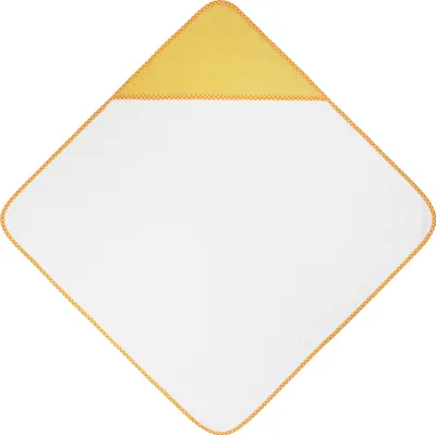 Produktbild von Erwin Müller Kapuzenbadetuch weiß/gelb 80x80 cm
