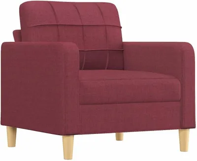 Produktbild von Sessel aus Stoff in Weinrot, 60 cm