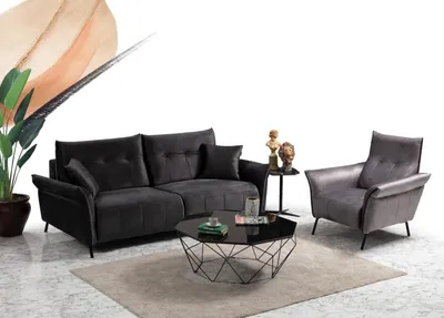 Produktbild von Sofagarnitur Set 2 tlg Wohnzimmer 2x Sofa Couch Dreisitzer Modern Möbel