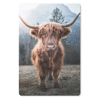 Produktbild von MuchoWow® Mauspad Mousepad Schottischer Hochländer - Kuh - Tiere - Berg - Natur 18x27 cm - Mousepads - Maus Mat - Pad - Mausunterlage