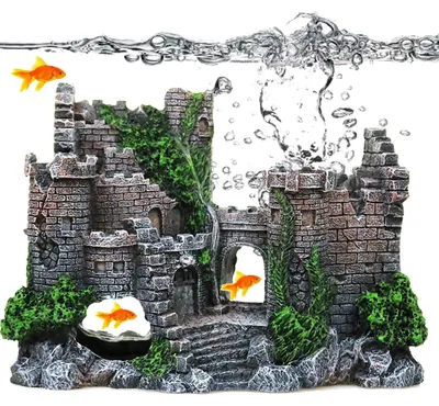 Image de Décoration pour aquarium, château avec abri