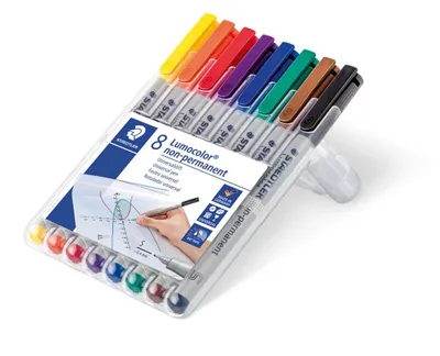 Image de Staedtler® 311 WP8 Stylo fin universel Lumocolor® - non-permanent, S, 8 couleurs
