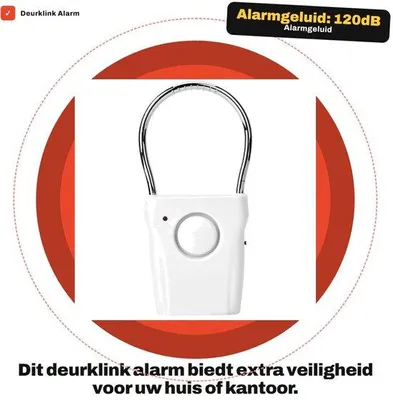 Obrázek produktu pro Alarm pro dveře s hlasitostí 120 dB pro zvýšení bezpečnosti