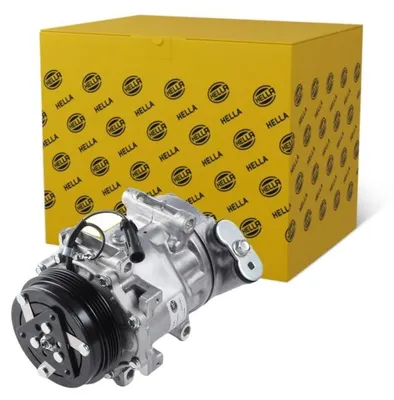 Image de Compresseur de climatisation 12 V, Ø 112 mm – L'expertise thermique HELLA, notamment pour la FIAT DUCATO