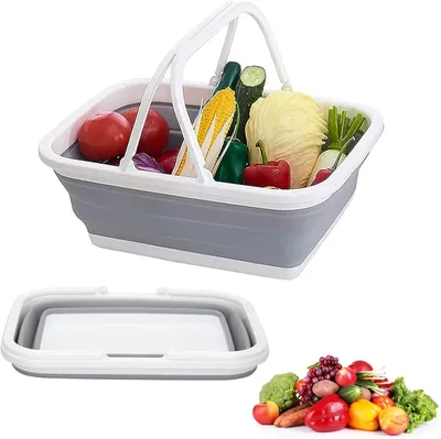Image de Panier de pique-nique pliable, 30 litres, léger, idéal pour le camping et la plage