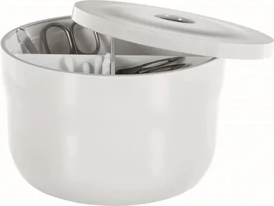 Obrázek produktu pro Spirella 7610583172037, Skladovací krabice, Bílá, Kulatý, Polystyren, Jednobarevný, Vnitřní