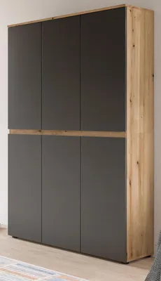 Produktbild von Mehrzweckschrank "Assino" in grau und Evoke Eiche 105 x 175 cm