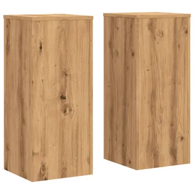 Obrázek produktu pro Stojany na rostliny 2 ks dub artisan 30 x 30 x 70 cm kompozit