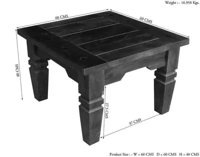 Produktbild von MASSIVMOEBEL24 Couchtisch Akazie 60x60x40 nougat lackiert OXFORD #426