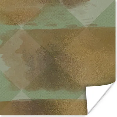 Produktbild von MuchoWow® Poster Muster - Gold - Quadratisch 75x75 cm - Wand Dekoration