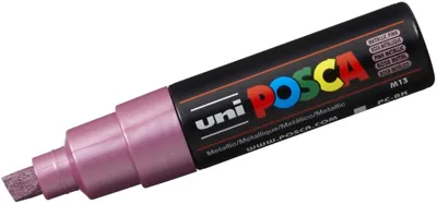Obrázek produktu pro POSCA PC-8K, Růžová, Vícebarevný, Metallic Pink, 1 barva/barev, Inkoust na vodní bázi, Rozšířený hrot