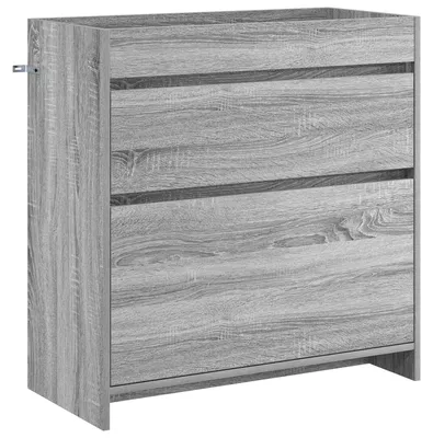 Obrázek produktu pro vidaXL Koupelnová skříňka, šedá, Sonoma, 78,5 x 37,5 x 81 cm, dřevotřísková deska