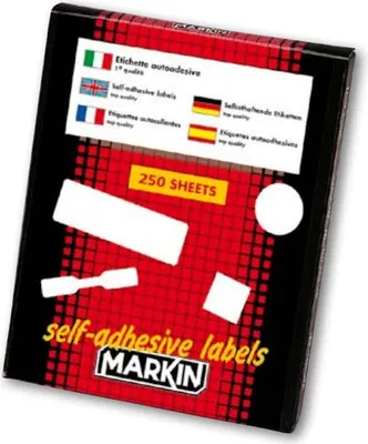 Produktbild von Markin X12563 selbstklebendes Etikett Rund Entfernbar Weiß 250 Stück(e)