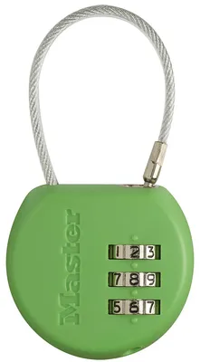 Obrázek produktu pro MASTER LOCK 4671EURDCOL, Kombinační zámek, Jakékoliv značky, ABS (akrylonitril-butadien-styren), Modrá, Zelená, Žlutá, Ocel, Batoh, Aktovka, Sportovní taška, Taška na laptop, Zavazadlo, Sportovní taška
