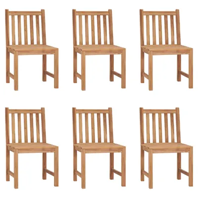 Image de vidaXL Chaises de jardin 6 pcs. avec coussins teck massif