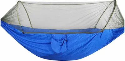Produktbild von Camping-Hängematte mit Moskitonetz, Outdoor-Reise-Hängematte zum Schlafen für Wanderer und Rucksacktouristen