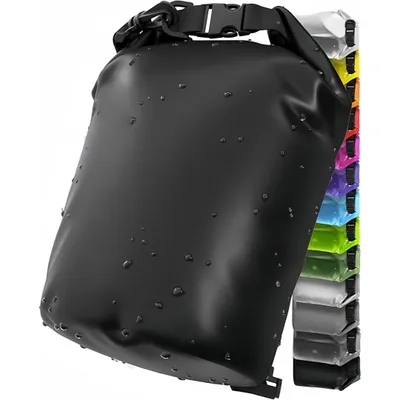 Produktbild von 15L Seesack für Kajak SUP Kanu Rafting Bootfahren Angeln Wasserdicht Schultergurt Dry bag - Schwarz