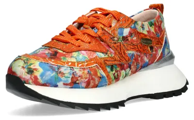 Produktbild von Laura Vita Damen Sneaker Metallic Plateau Floral TELLAO 09, Größe:38 EU, Farbe:Orange