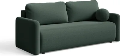 Obrázek produktu pro Rozkládací pohovka LUNA – Zelená – Úložný prostor – Snadné čištění – 2místná – 3 polštáře v balení – Moderní design