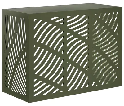 Zdjęcie produktu dla vidaXL Osłona klimatyzacji oliwkowozielona 110 x 50 x 80 cm stalowa