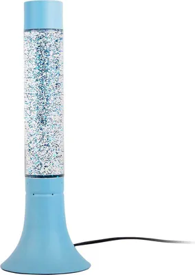 Zdjęcie produktu dla Motyw przewodni – lampka stołowa Astro Glitter – jasnoniebieska – Ø13 cm Lampka stołowa – lampka nocna, salon, sypialnia