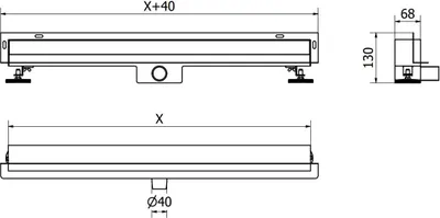 Obrázok produktu pre Mexen Flat Wall lineárny odtok 2 v 1 90 cm, brúsená meď - 1C30090