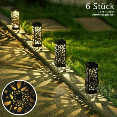 Produktbild von 6x LED Solarlampe Solarleuchte Garten Außen Beleuchtung Outdoor Dekoration