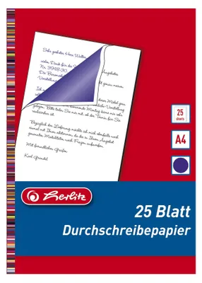 Productafbeelding van herlitz Durchschreibpapier, DIN A4, Inhalt: 25 Blatt
