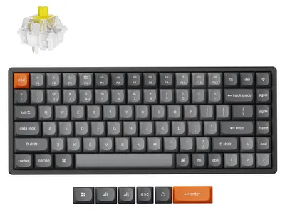 Immagine prodotto di Tastiera meccanica senza fili Keychron K2 Max QMK, Hot Swap, RGB, layout QWERTY US - Keychron Super Banana - K2M-J4