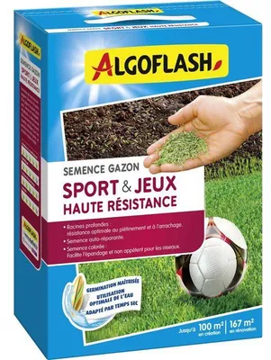Obrázok produktu pre Osivo na trávnik pre šport a hry, vysoká odolnosť, 2,5 kg, ALGOFLASH Naturasol