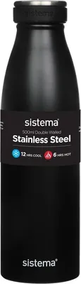 Immagine prodotto di Sistema® Hydrate™ Bottiglia termica in acciaio inox 500 ml, nero