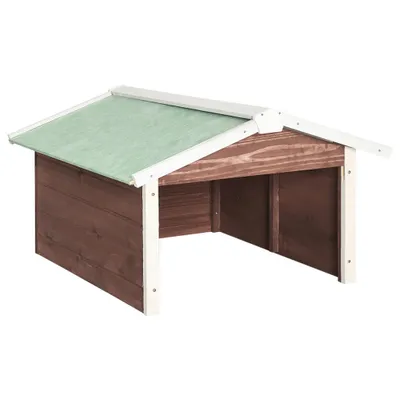 Produktbild von vidaXL Roboter-Rasenmäher Garage 72x87x50 cm Mocca Weiß Tannenholz